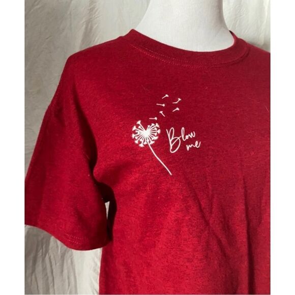 “Blow Me”, Custom Dandelion Graphic, Unisex Tee - Picture 4 of 15